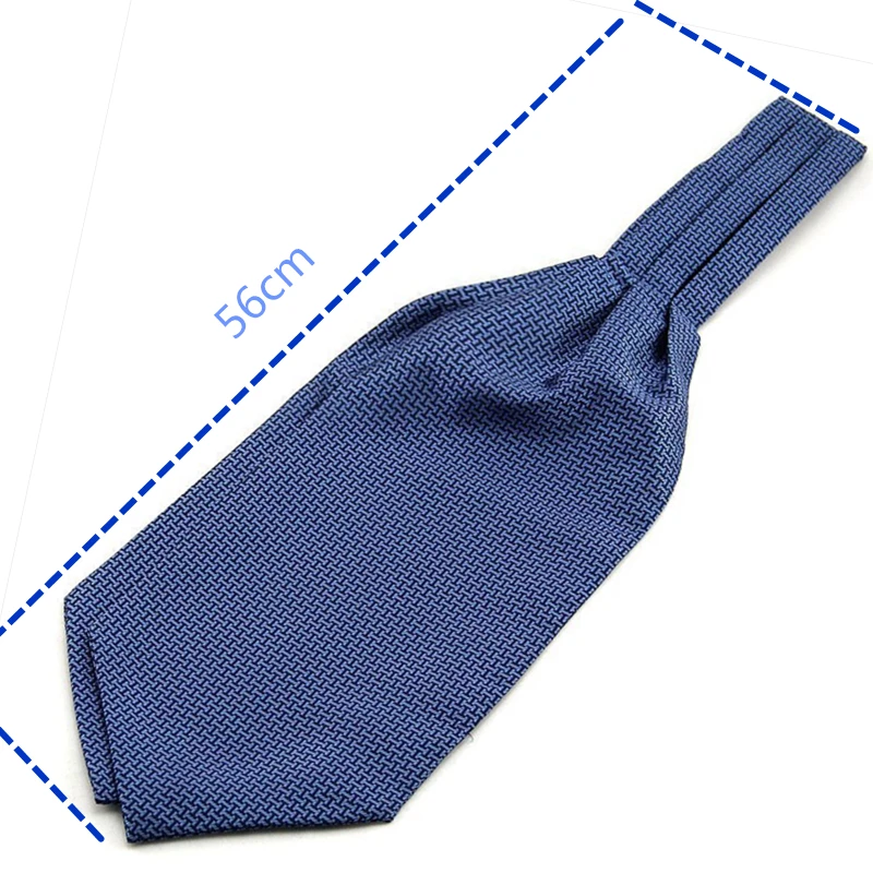 Pañuelo de moda para hombre, corbata de lunares 100% de seda Ascot, corbatas Jacquard informales tejidas para fiesta, regalo de boda negro