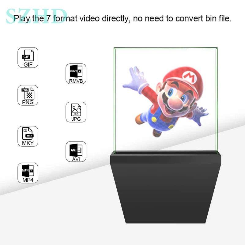 100 см Wifi app высокое качество изображения Dseelab 3d Голограмма светодиодный рекламный дисплей 3d проектор