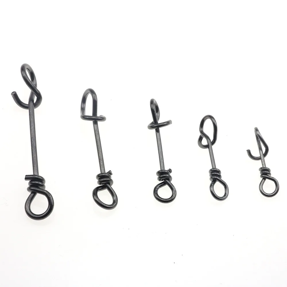 20Pcs/lot Stainless steel Fishing Fastach Clips Fishing Swivels Snaps Swivel Rolling Snap Quick Connection Accessory