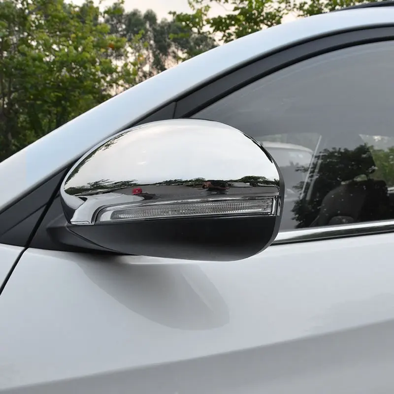 Pair Rearview Side Wing Mirror Cover for Hyundai Tucson TL 2016 2017 2018 ABS Chrome Molding Trim