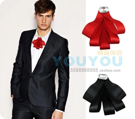 New Free Shipping fashion male MEN'S wedding Korean Men and women dress tie long sleeved shirt collar tie wholesale Headdress