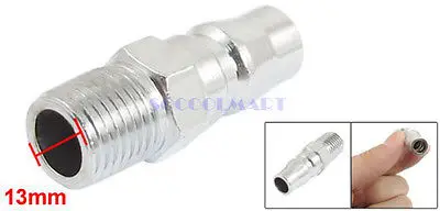 10 Stks 1/4 "PT Pijp 13mm Buitendraad Air Snelkoppeling Connector Fittings 20PM