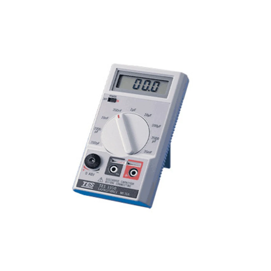 TES1500 Capacitance Tester Meter Up To 20mF 20000uF Overload Fuse Protection Clips/Direct Insert Portable Electrical Digital