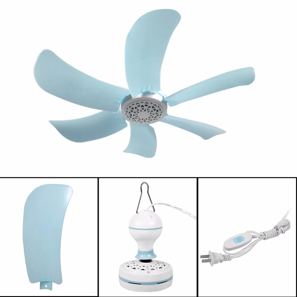 220V 8W Mini Ceiling Fan Energy-Saving Anti-Mosquito Summer Cooling Fans Cooler for Home Dormitory 6 Blades