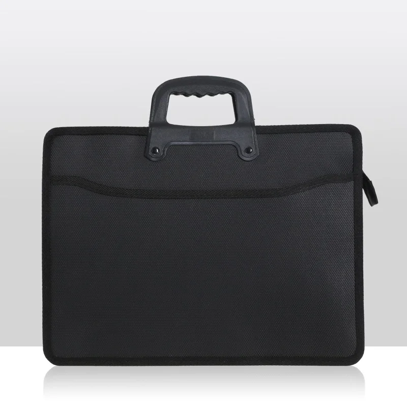 Fashion file bag portable briefcase men business office bag trend package work bag file A4 conference bag Oxford waterproof