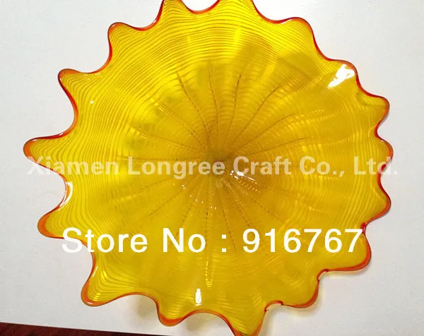 Luxury Large Handmade Murano Glass Plates Hanging Wall Light