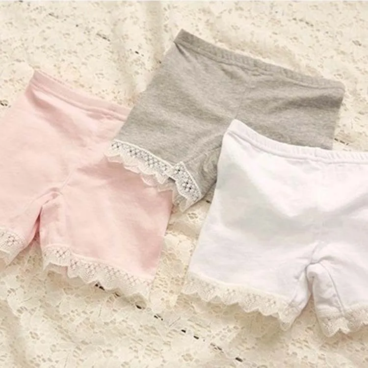 Korean Child Girls Shorts Modal Anti Lace Pants Children girls Shorts lace shorts