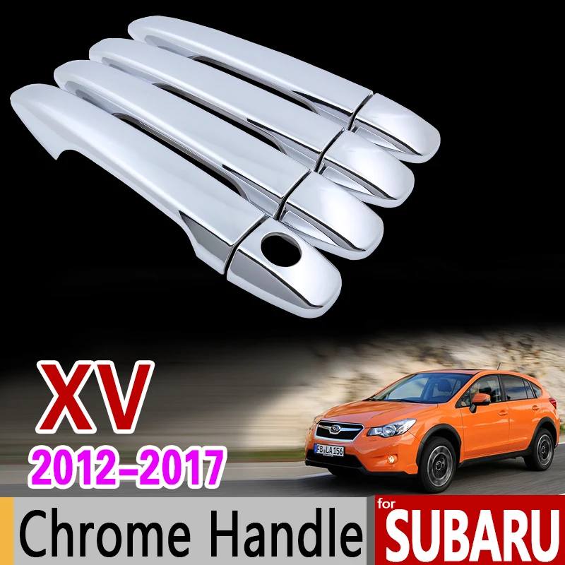 

Для Subaru XV 2012-2017 Роскошный хромированный набор накладок на ручку 2013, 2014, 2015, 2016, аксессуары без ржавчины, наклейки, Стайлинг автомобиля