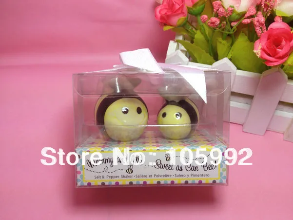 baby shower favor 'Mommy and Me- Bee' Ceramic Salt and Pepper Shakers Christening & Baptism