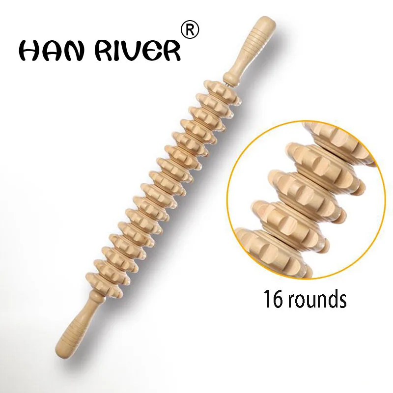 

Yoga meridian rod body massage roller pounded his waist back massage neck leg wooden massager