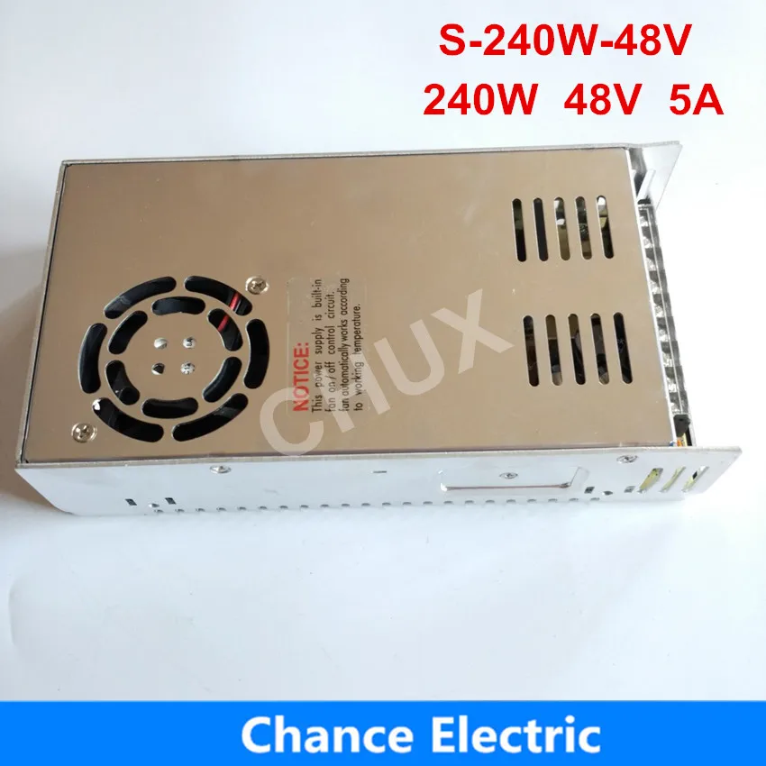 CHUX 48 Volt Dc 240w Led Strip Lamp 110v 220v 5a Single Output 48v Switching Power Supply