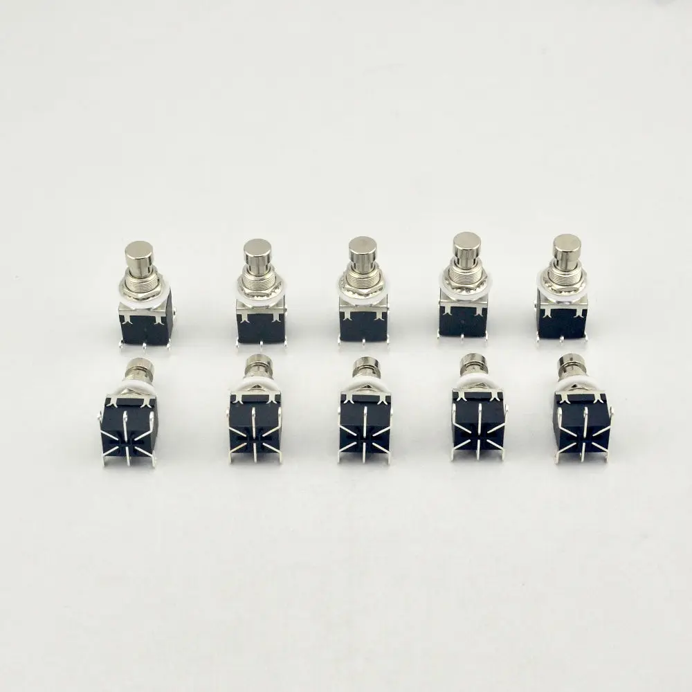 New10 PCS DPDT Latching Stomp Foot Switch for Guitar Pedals  Metal Stomp Box