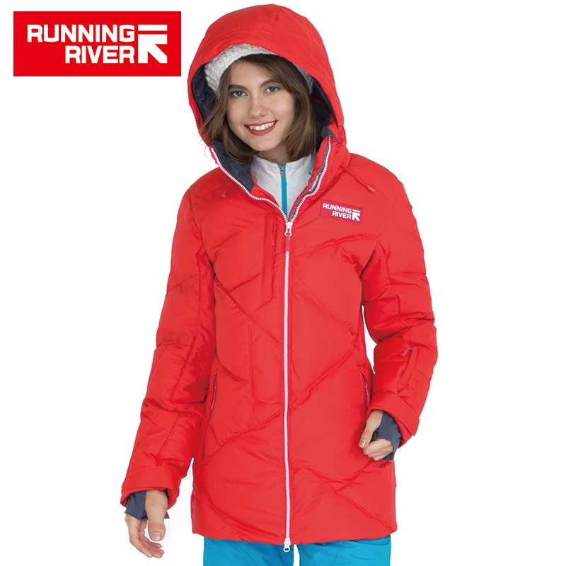 RUNNING RIVER Brand High Quality Women Down Snowboard Jacket 5 colors 6 Sizes Hooded Winter Warm Outdoor Sports Jackets #A5002