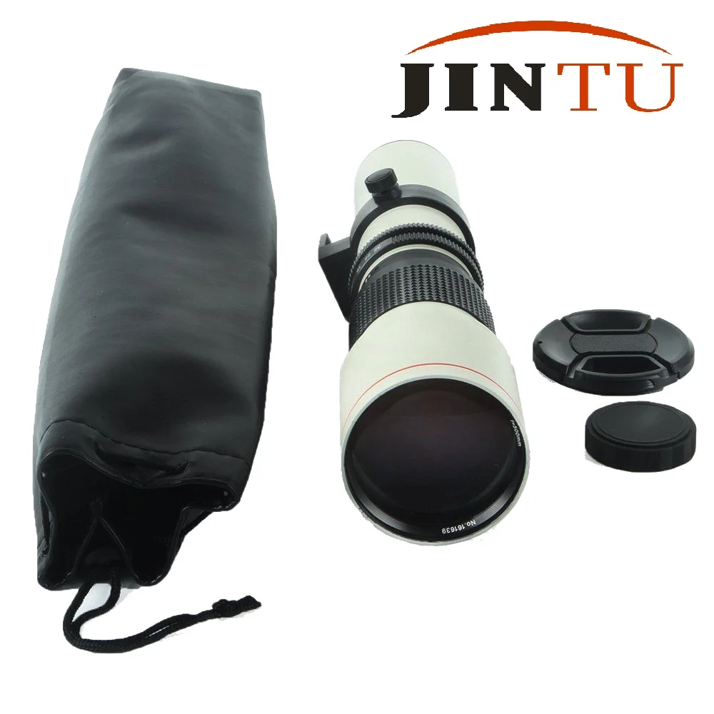 JINTU White Super 500mm f/8.0 f8 Telephoto Lens + T-Mount for NIKON D3200 D3300 D3400 D5200 D5300 D5500 D5600 D7100 D7200 Camera