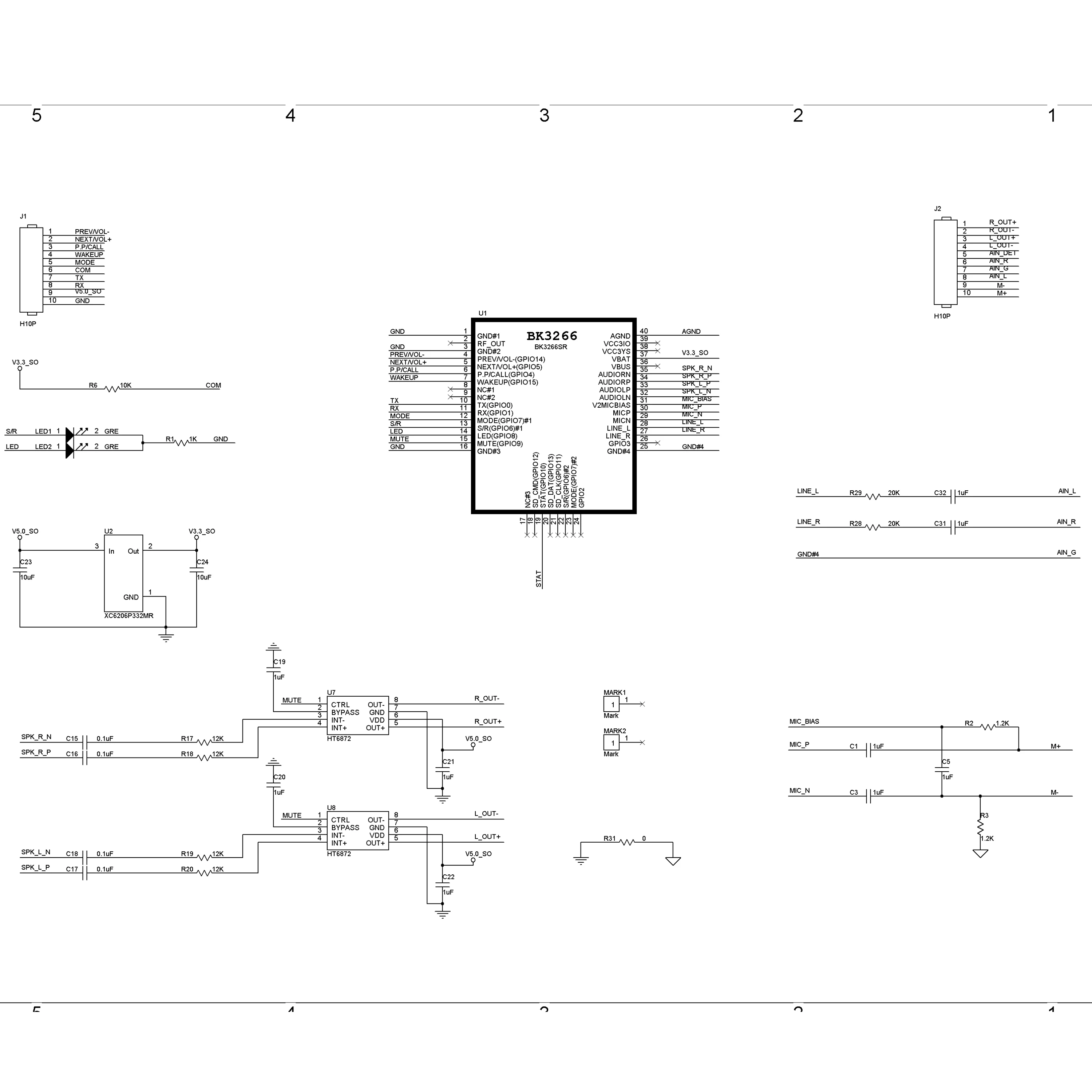 BK3266 Bluetooth-Compatible V5.0 Stereo Transmission  Module AT Renamed Serial Port Control Receiving Transmission Transceiver