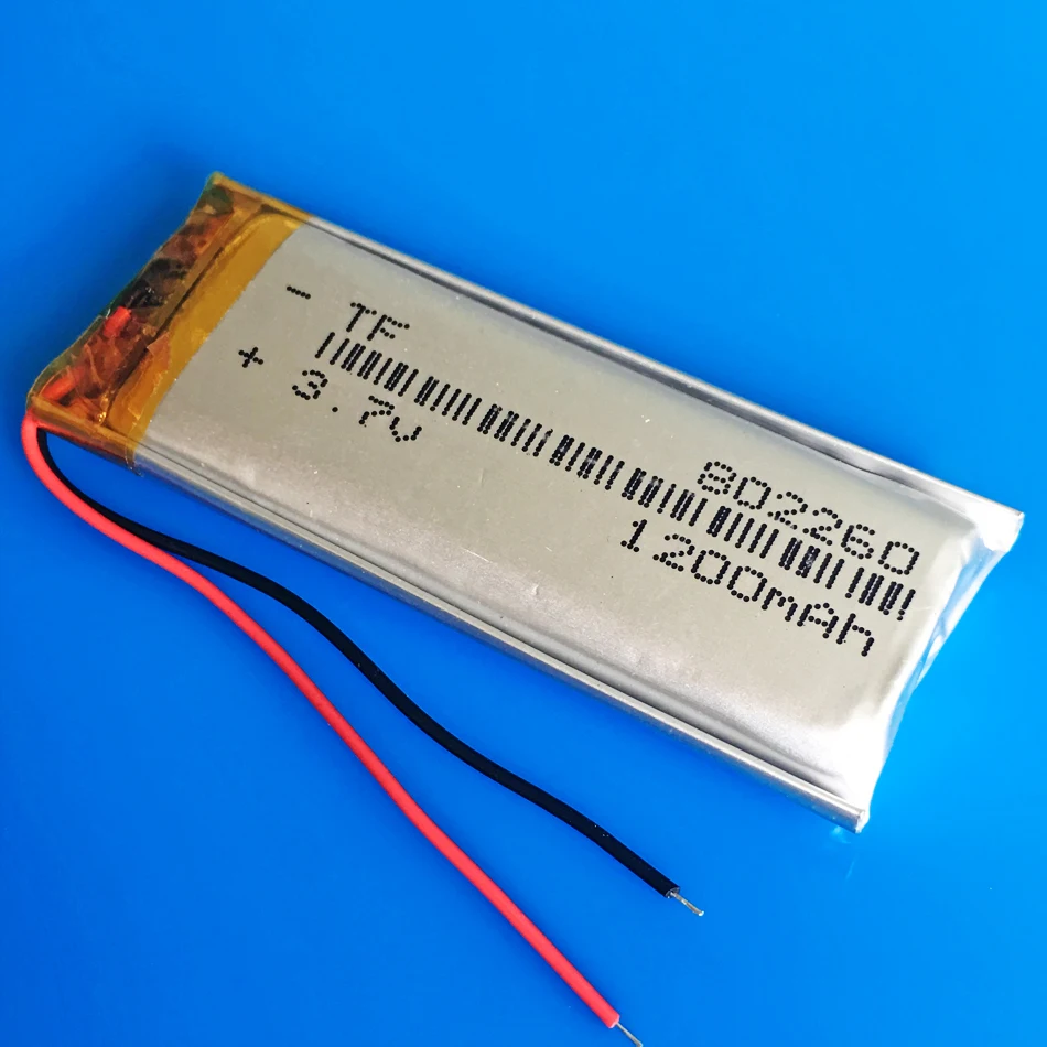 5 sztuk 3.7V 1200mAh Lipo polimerowy akumulator litowy 802260 dla MP3 nawigacja GPS DVD rejestrator zestaw słuchawkowy E-book Camera