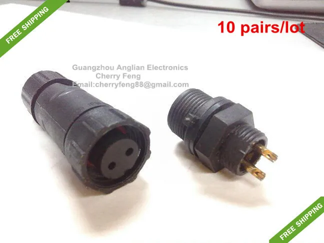 

Бесплатная доставка! 2-контактный панельный разъем, M14 водонепроницаемый электрический разъем, IP68 Водонепроницаемый Кабельный разъем