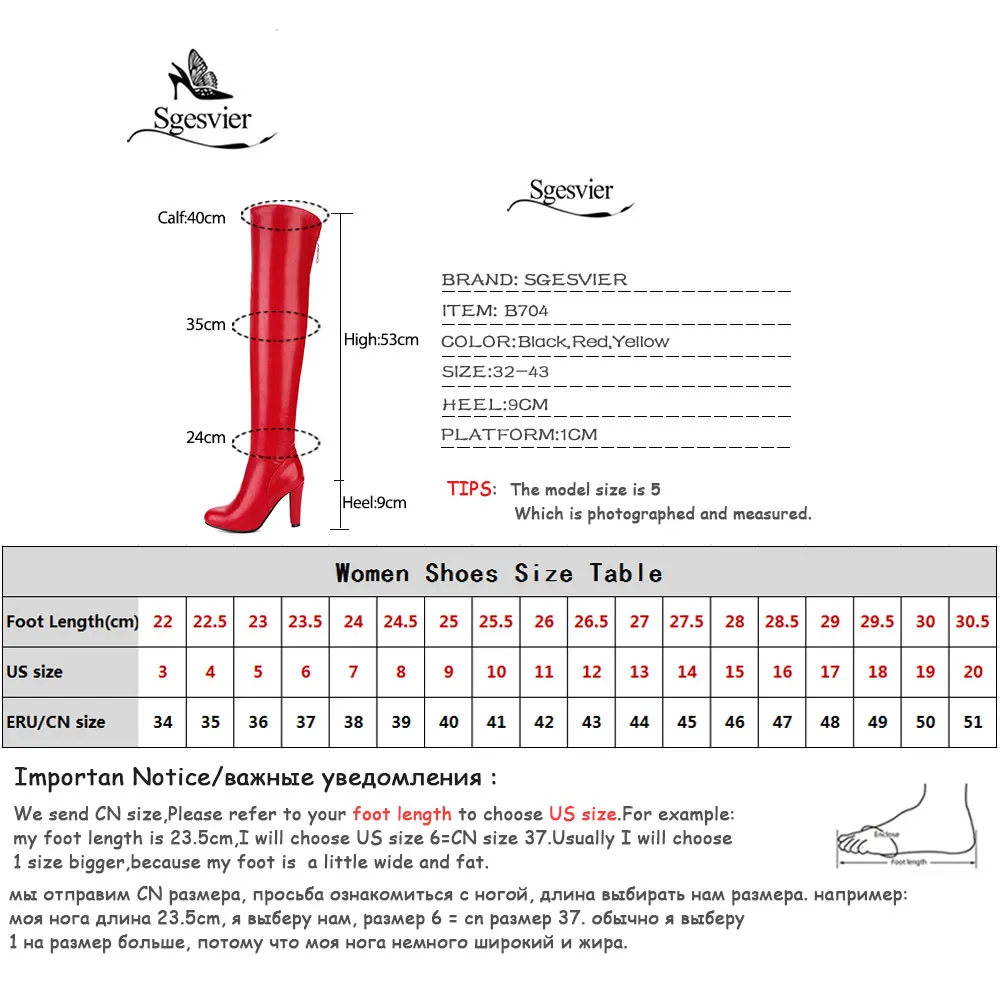 Sgesvier 2021 newest over the knee boots women round toe autumn boots sexy stiletto thick heels shoes woman long boots B704