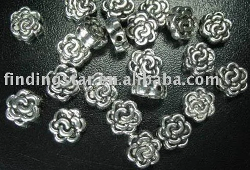 

FREE SHIPPING 900Pcs Tibetan silver flower spacers beads 5mm A282