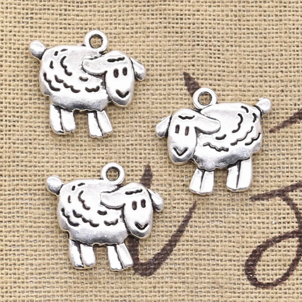 

8pcs Charms Sheep Lamb 18x16mm Antique Making Pendant fit,Vintage Tibetan Bronze Silver color,DIY Handmade Jewelry