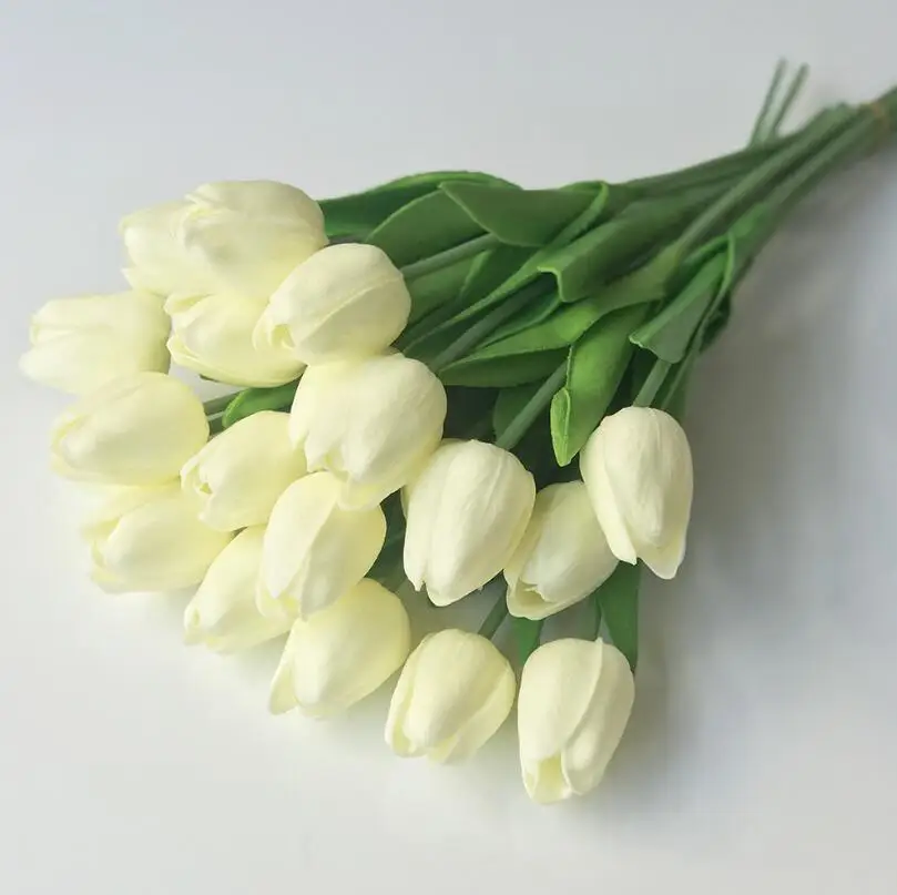 Latex Tulips Artificial PU Flower bouquet Real touch flowers For Home decoration Wedding Decorative Flowers LX6206