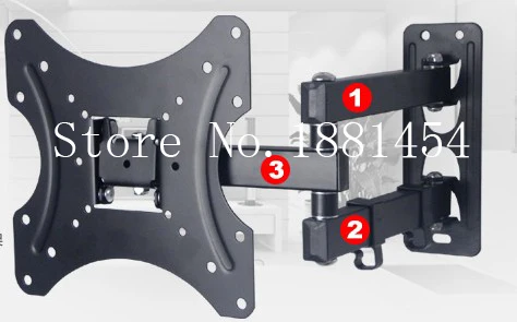 Soporte giratorio para TV LCD de movimiento completo, brazo retráctil de pared para TV de 10 "-42", soporte máximo de 35KG de peso, 2019