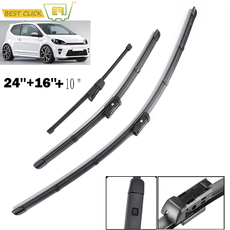 Misima Windshield Windscreen Wiper Blades For VW UP 2011 2012 2013 2014 2015 2016 2017 Front Rear Window Wiper 24