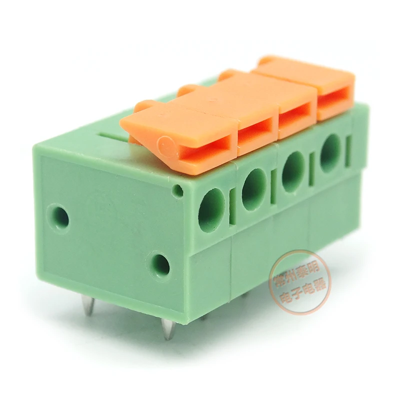 5.08 mm pitch 3 Poles Spring Crimping Terminal Blocks Horizontal Wiring ( 40 units a pack)