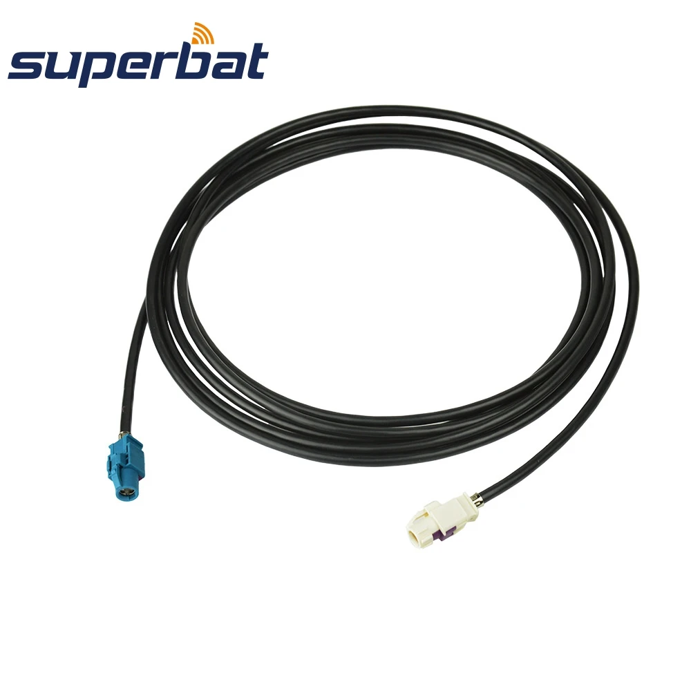 Superbat for BMW CIC COMBOX USB Cable E90 E60 E87 E70 Fakra HSD Z Jack to Fakra HSD B Female Decar 535 Cable 355cm