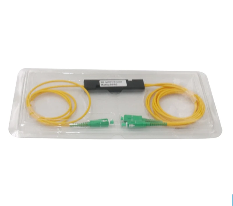 1x2 FBT Opitcal Splitter 10pcs 50/50 40/60 30/70 ratio SC/APC ABS box Type Dual Window 1310/1550nm Fiber fused coupler 1M 3.0mm