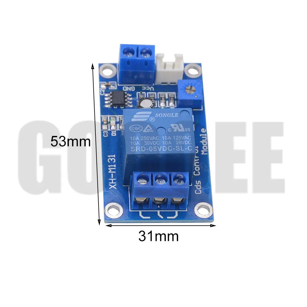 XH-M131 DC 5V 12V 10A Light Control Switch Photoresistor Relay Module Detection Sensor  brightness Automatic Control Module
