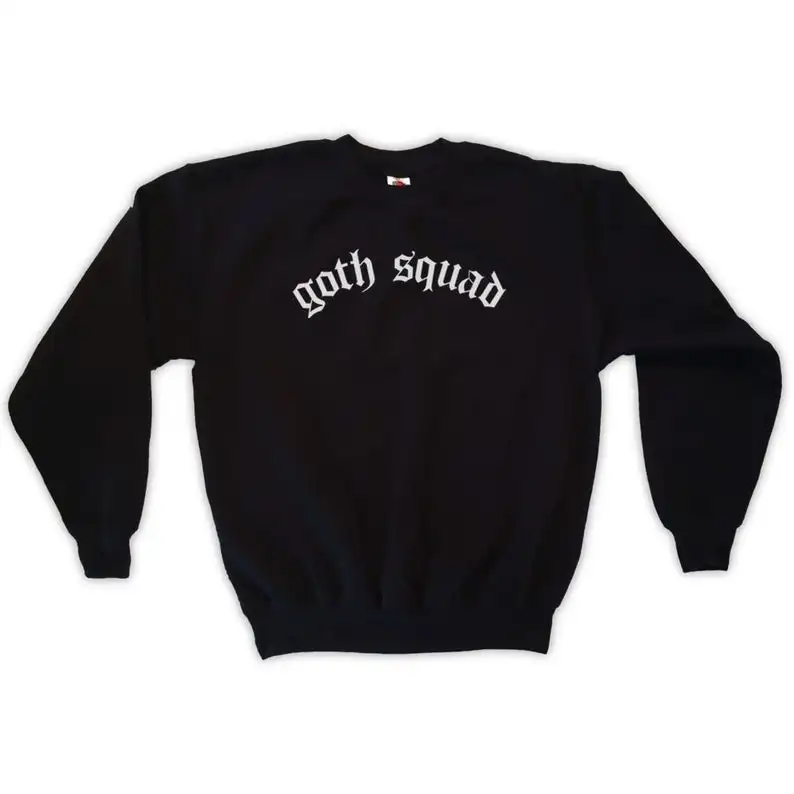 Skuggnas New Arrival Goth Squad Sweatshirt Unisex Gothic Girl Gang Goals Jumper Sweatshirt Jumper Long Sleeved Fashion Tops