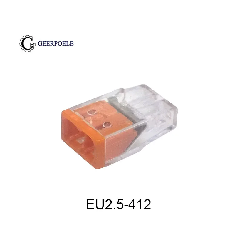 10 pcs/lots EU2.5-412 Push Wire For Junction box Hard Wire Quick Wiring Plug Electric Compact Block Terminal Connector For Cable