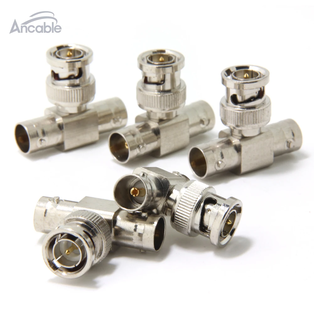 Ancable 5-Pack BNC Mâle à Double Femelle BNC Prise T Forme RF Coaxial 3 Voies Adaptateur pour la VIDÉOSURVEILLANCE De Sécurité Système de Caméra DVR