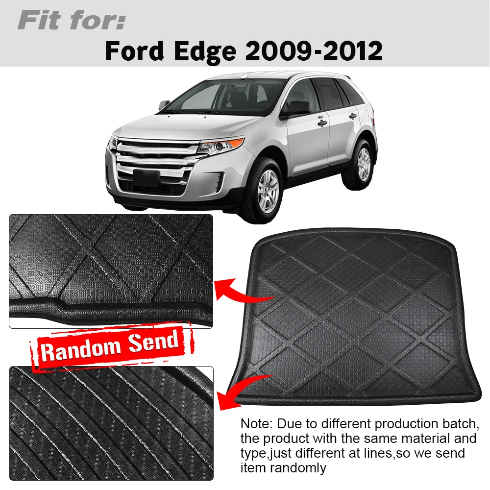 Buildreamen2 For Ford Edge Car Tail Trunk Mat Floor Tray Boot Liner Carpet Luggage Cargo Mud Pad Styling 2009 2010 2011 2012