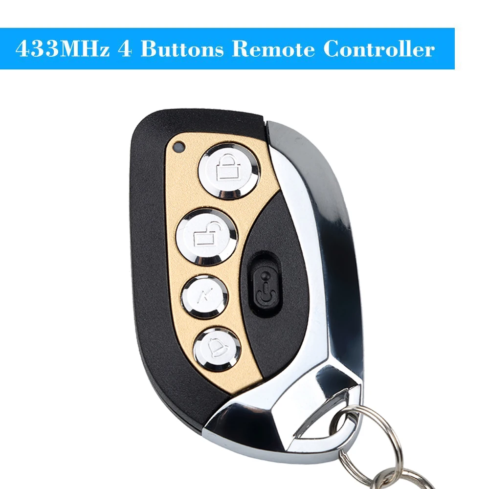 kebidu 433MHz Wireless Auto Remote Control Duplicator with Battery Adjustable Frequency Car Keychain for Car Alarm Motorcycle