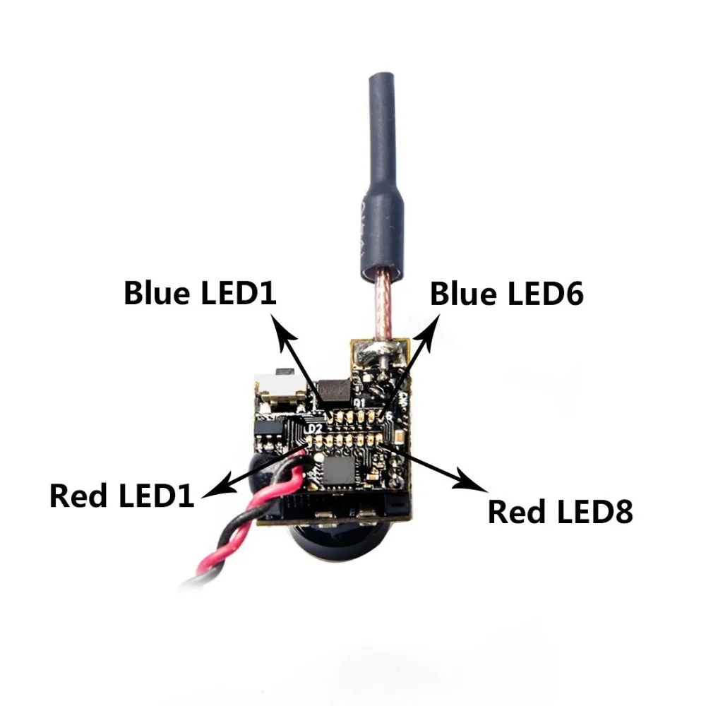 AKK BS2 5.8G 48CH 25mW VTX 600TVL 1/3 Cmos AIO FPV kamera z dipolową mosiężną anteną Combo dla FPV Quadcopter drone