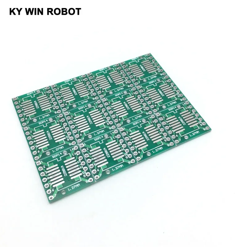 10 Stück SOP14 SSOP14 TSSOP14 auf DIP14 Pinnwand SMD auf DIP-Adapter 0,65 mm/1,27 mm auf 2,54 mm DIP Pin Pitch PCB Board Konverter Buchse – Detail 7