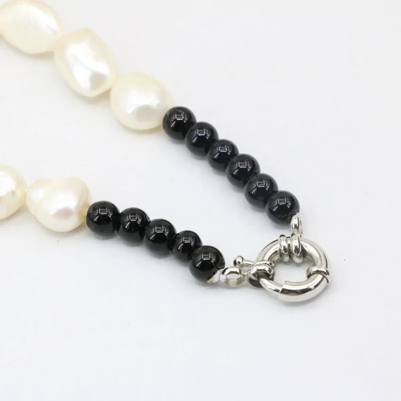 Wholesale Price Freshwater Pearl Jewelry Necklace For Women Natural Pearl Irregular 10-12mm Beads Strand Necklaces 18inch B3399