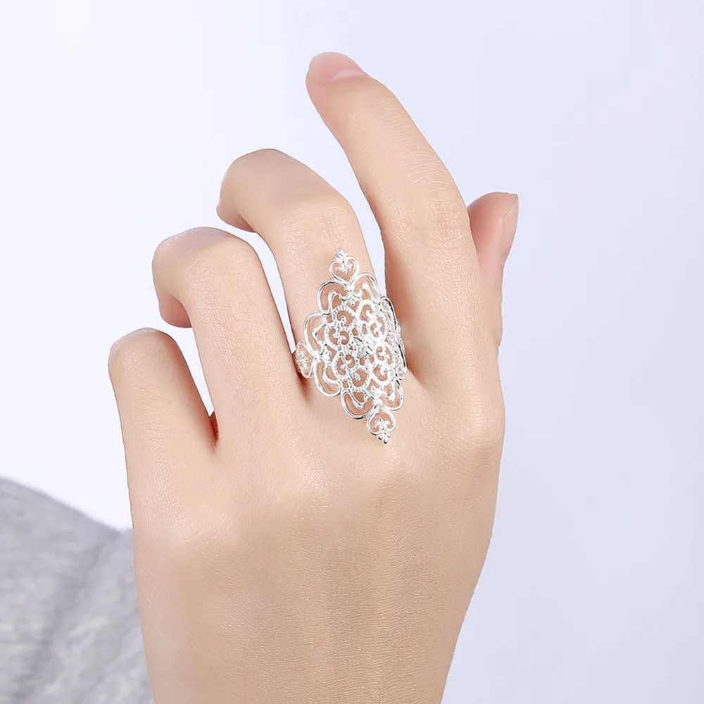 Beautiful  ring pretty fashion Wedding Party silver Color NICE women retro Lady Ring jewelry Classical gift ,R807