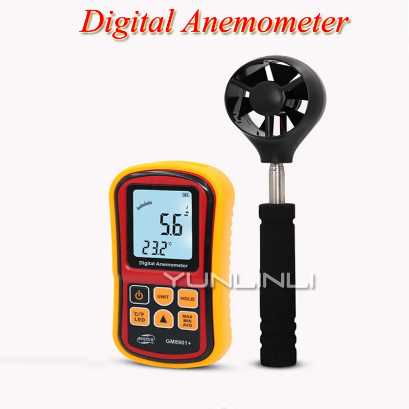 Digital Wind Speed Tester Handheld Wind Speed Measuring Instrument High Precision Wind Speed Air Volume Tester GM8901