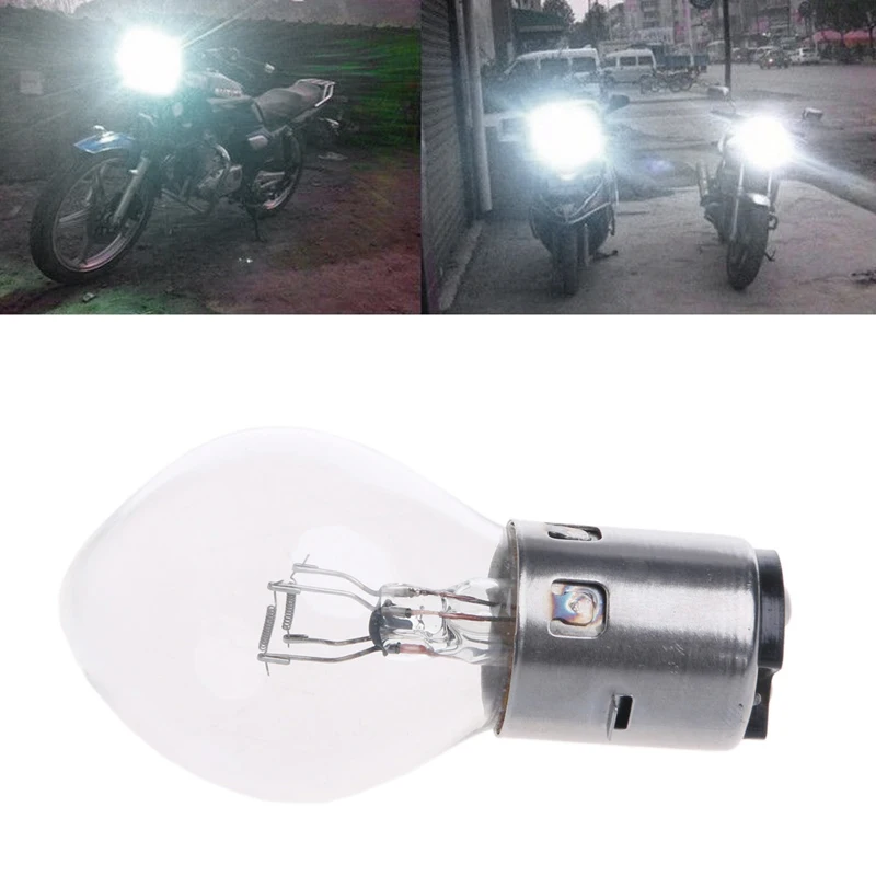 Motorcycle 12V 20W 10A B35 BA20D Headlight Bulb For ATV Moped Scooter Glass New Drop shipping