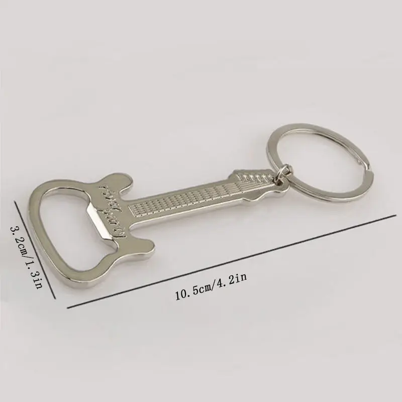 

New Arrive Gift Zinc Alloy beer guitar bottle opener bottle opener keychain keyring key chain key ring