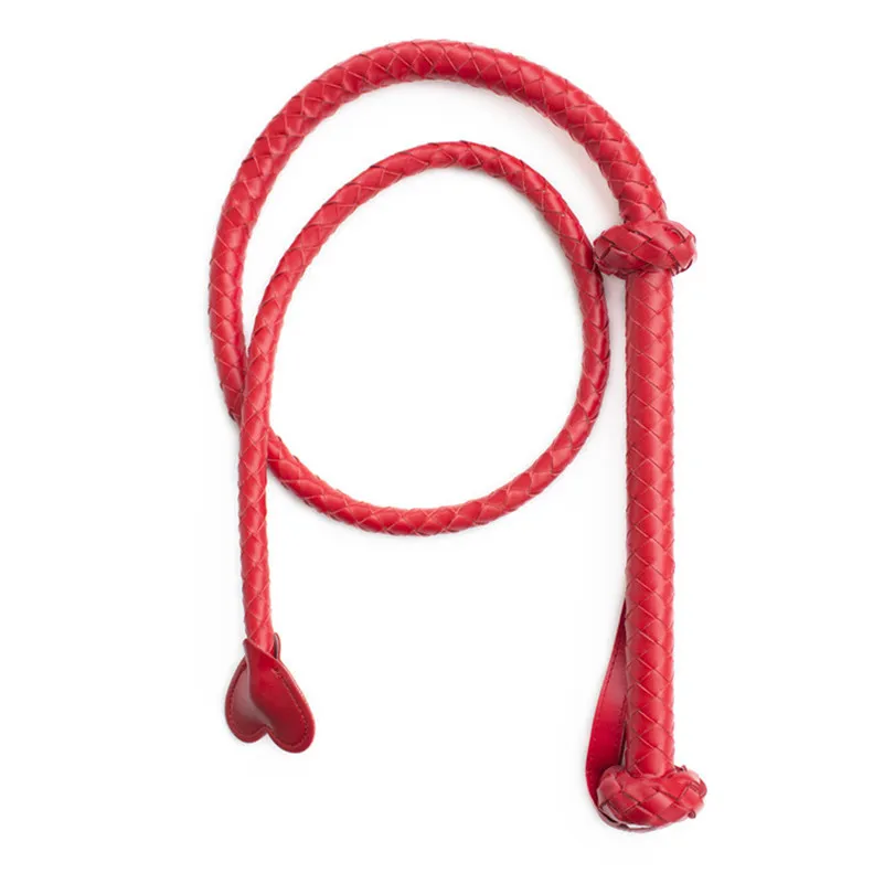 4fts heart Snake whip Sex Toys Spanking Paddle PU Leather Flirt Toys Handle Riding Crop Adult Master Products for Couples