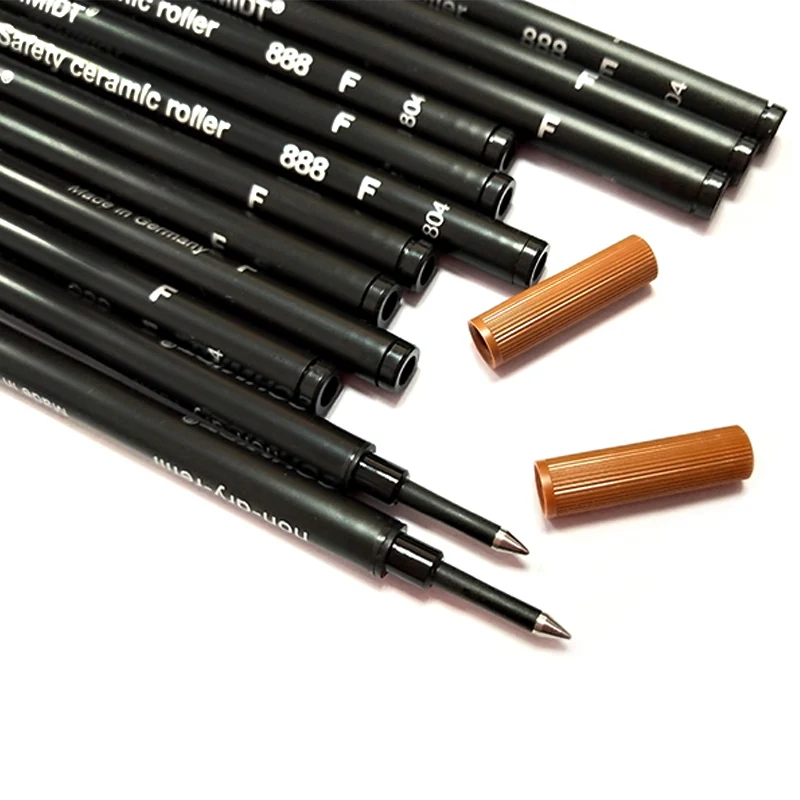 12PCS/LOT Ceramic RollerBall pen refill BLACK or BLUE Schmidt SRC 888 F executive stationery set student supplies