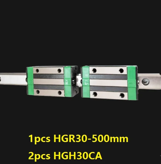 

1pcs linear guide rail HGR30 500mm + 2pcs HGH30CA linear narrow blocks for CNC router parts Made in China