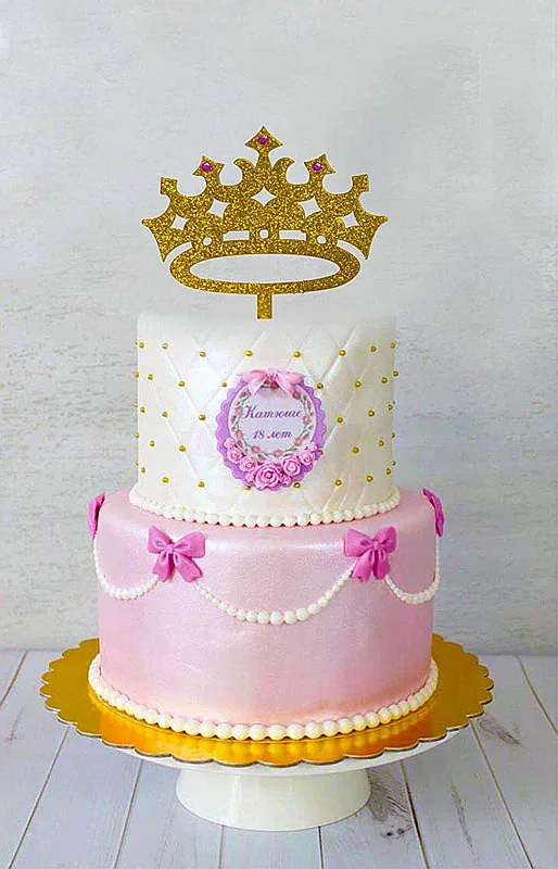 Princess Crown Cake Topper, Girl Birthday Queen, First Birthday, It's A Girl Baby Shower Cake Topper, Gender Reveal Party Decora