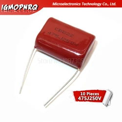10PCS 250V475J Pitch 25MM 250V 4.7UF 475 4700PF igmopnrq CBB Polypropylene film capacitor new