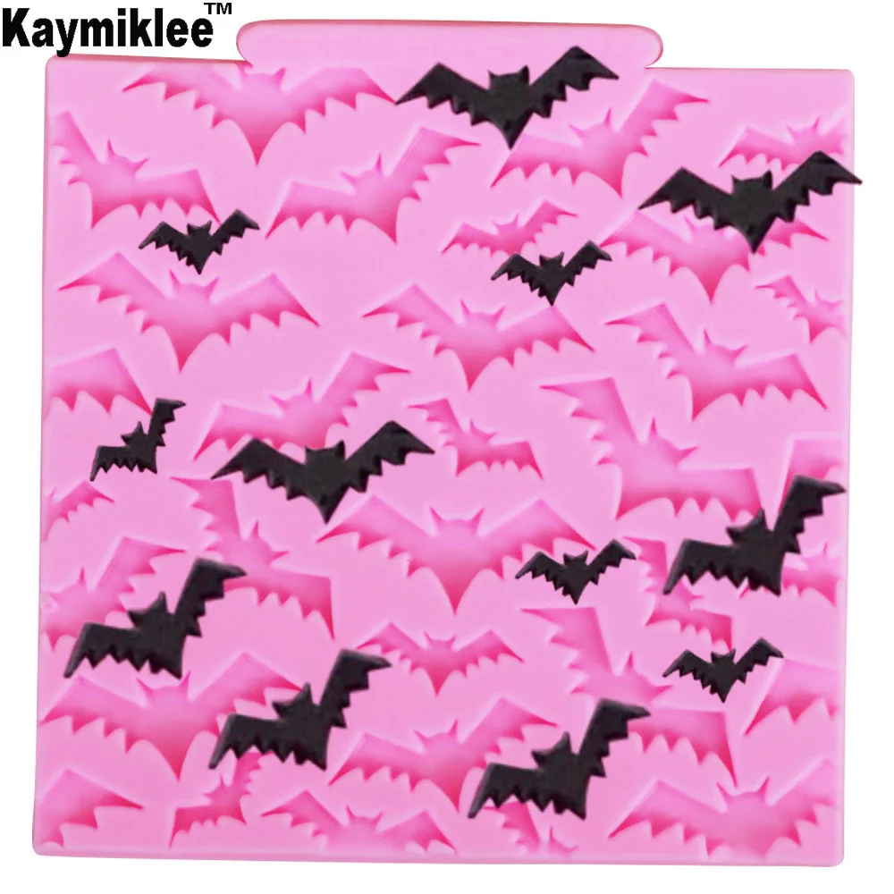 M946 Bat Silicone Mold Halloween Cake Border Cupcake Fondant Cake Decorating Tools Candy Clay Chocolate Gumpaste Moulds