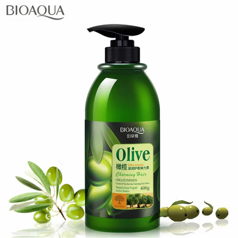 

BIOAQUA 400ML Extract Olive Essence Curl Enhancer Curls Styling Elastin Lasting Moisture Improve Frizz Easy To Stereotypes